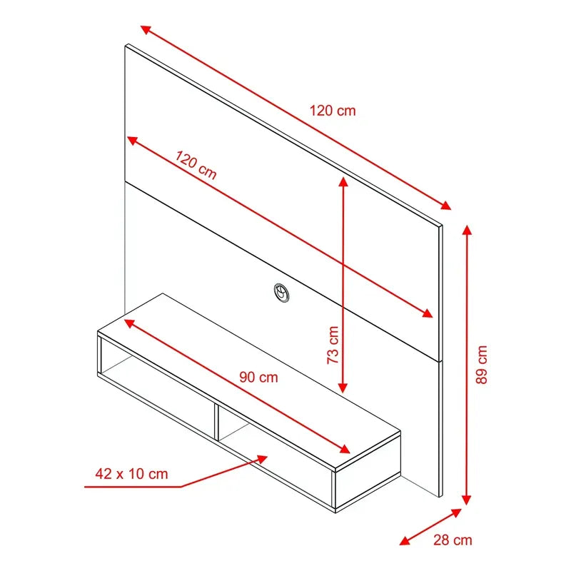 Rack Plus Exahome Mueble Para Tv Moderno Y Funcional Pared Roble New