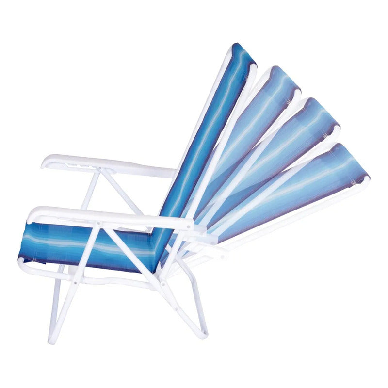Reposera 4 Posiciones Mor Silla Playera Playa Camping Jardin Varios Colores