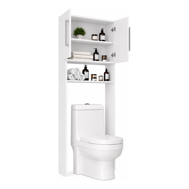 Mueble Sobre Inodoro Alacena Estante Armario Baño Organizado Blanco