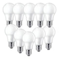 Lampara Led Foco Clasica A60 7w Calida Pack 10u Blanco Cálido
