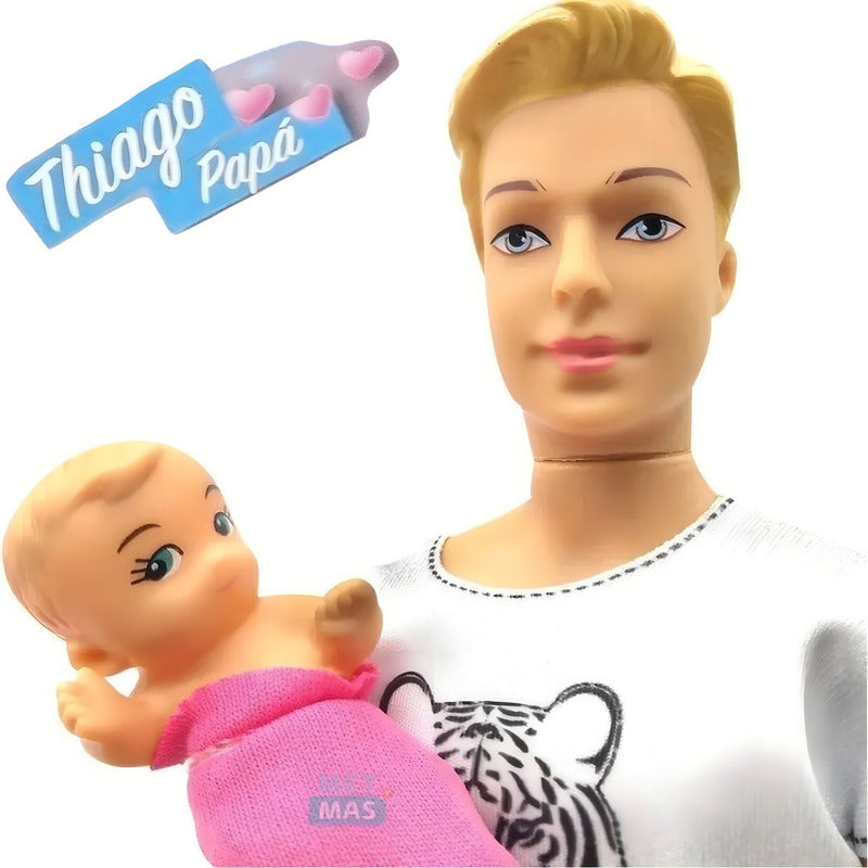 Muñeca Poppi Men Doll Figura Thiago Papa B312