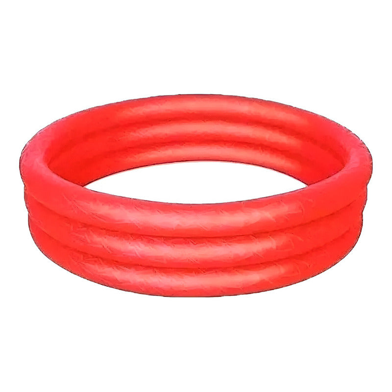 Pileta Inflable Redonda Exahome Akua 3 Aros 152cm X 30cm Rojo