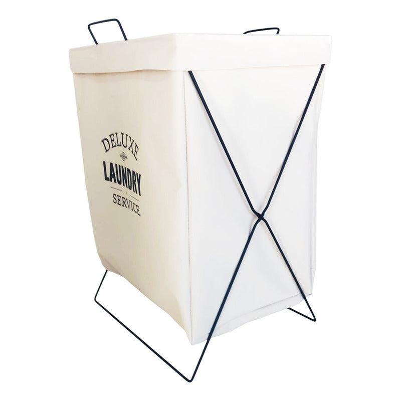 Cesto Para Ropa + Tabla De Planchar Estampada Posa Plancha - Combo - Gris