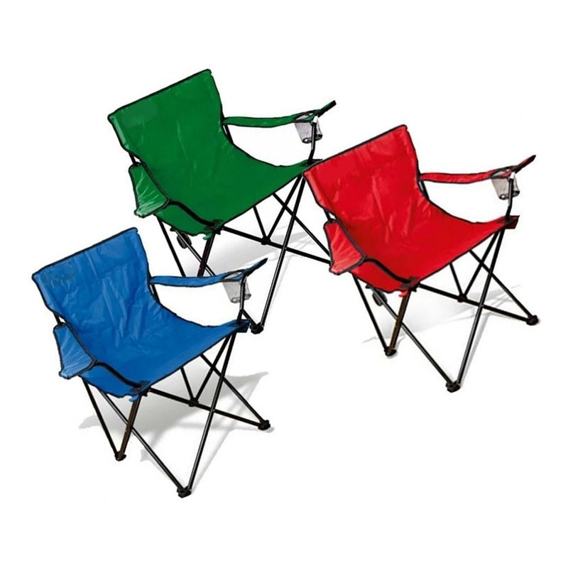 Sillon Director Plegable Playa Camping Apoyabrazos Portavaso
