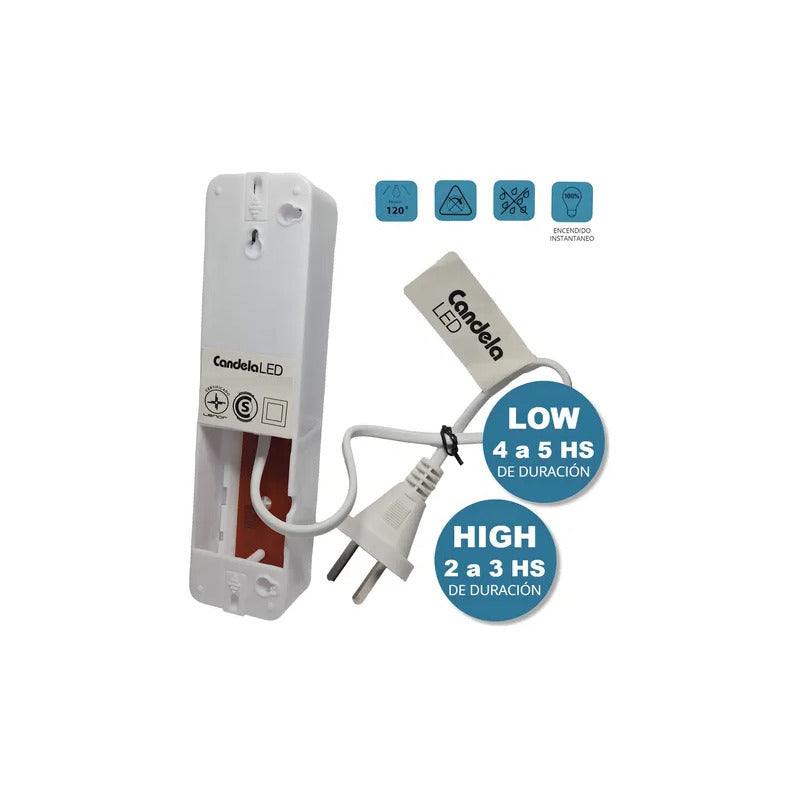 Luz De Emergencia Bateria Recargable 6 Tienda Oficial Blanco