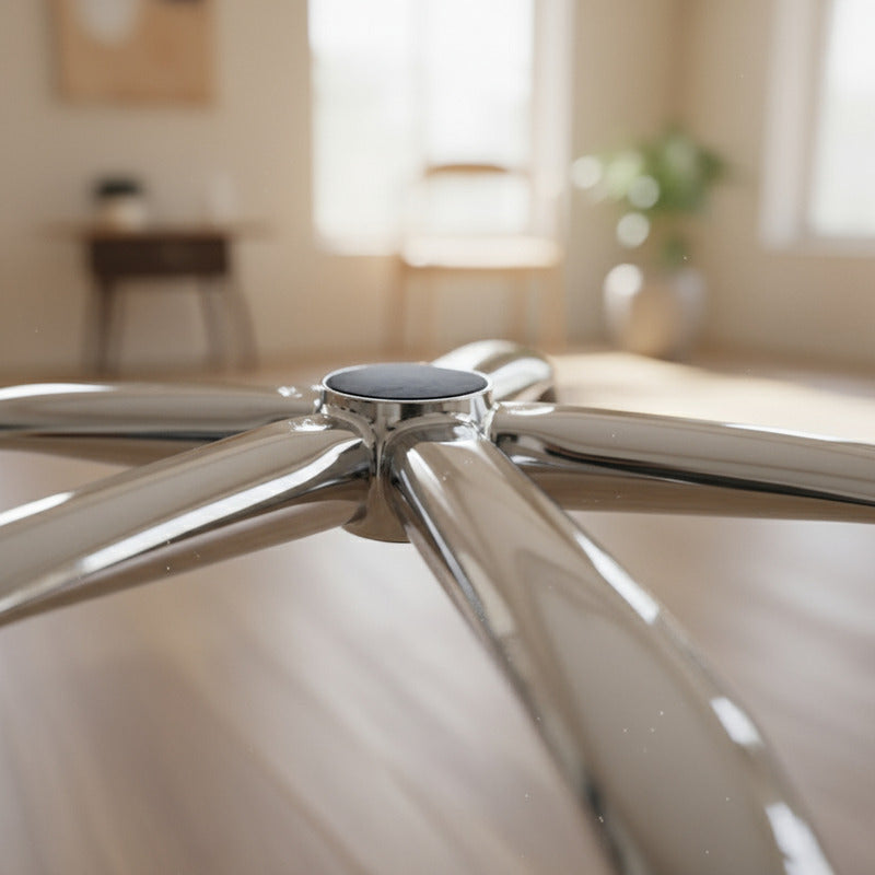 Estrella Acero Cromada P/ Sillas Y Sillones De Oficina Cromado