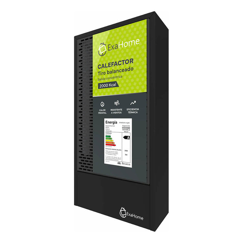 Calefactor A Gas Exahome Tb 2000 Kcal Estufa Ideal Patagonia Gris Oscuro