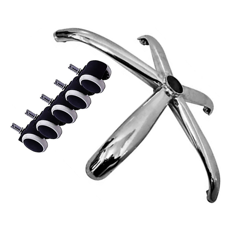 Estrella Cromada Silla Oficina Giratoria + 5 Ruedas Cromado
