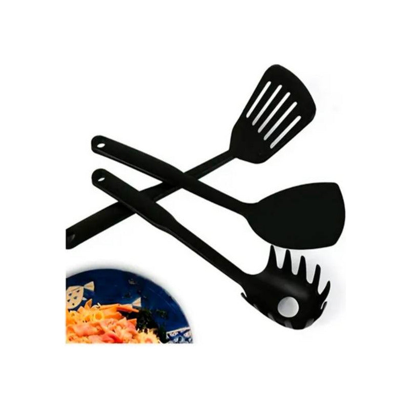 Juego 6 Utensillos Espatula Espumadera P/ Ceramica Teflon