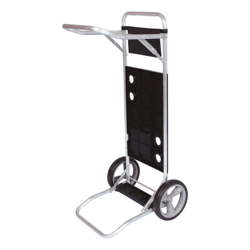 Carro Carrio Playero Mesa Porta Sillas De Aluminio Ultra Liv Negro