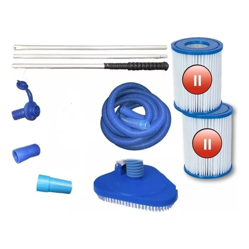 Barrefondo Exahome Para Piletas De Lona + 2 Filtros