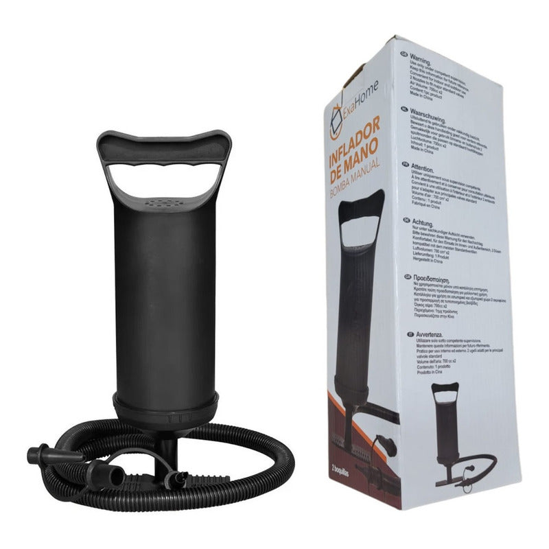 Colchon Inflable 2 Plazas Bestway + Inflador + Parche Azul
