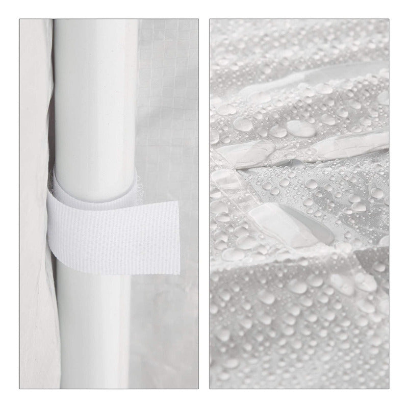Gazebo De Rafia 3x3 Puerta Paredes Ventanas + Bolso Exahome Blanco