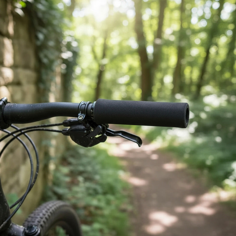 Puños Manopla Grip Bicicleta Barra Dorsalera Raqueta Deporte Negro