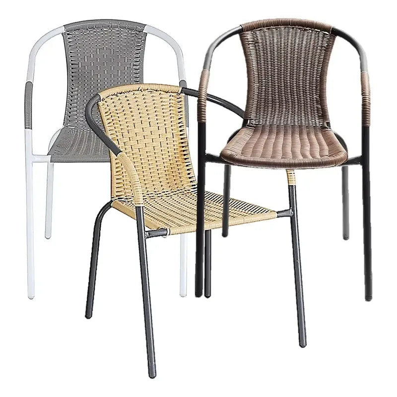 2 Sillas Ratan Interior Exterior Jardin Hogar Comercio Color Maiz