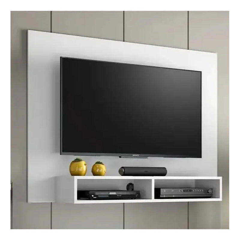 Rack Plus Exahome Mueble Para Tv Moderno Y Funcional Pared Nogal