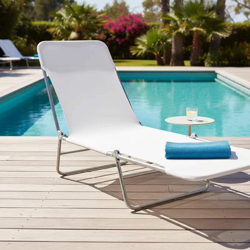 Silla Reposera Cama Playera Reclinable Plegable Casa Parque