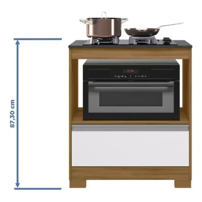 Bajo Mesada De Cocina Exahome Exclusivo Premium Para Anafe Roble