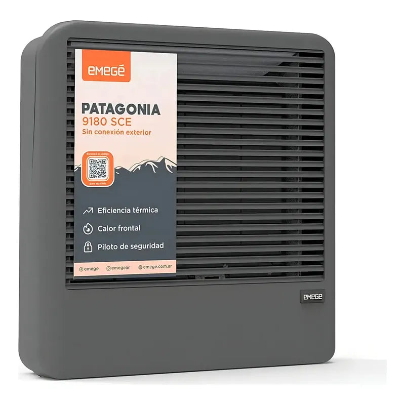 Calefactor Emege Patagonia 8000 Calorias Sin Salida Multigas Grafito