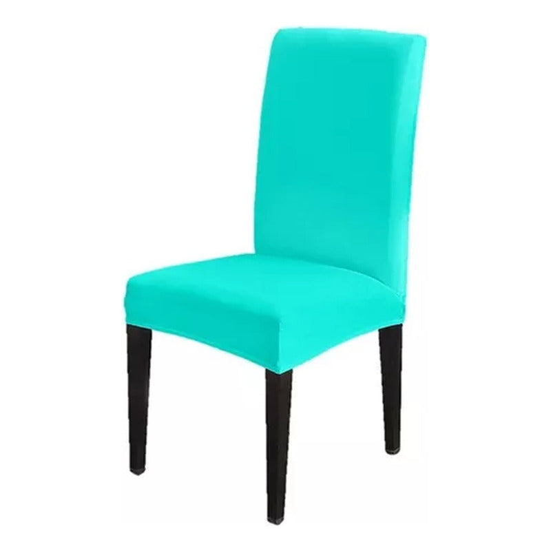 Funda Para Silla Exahome Paris Aqua Lisa Pack 6 Unidades Liso