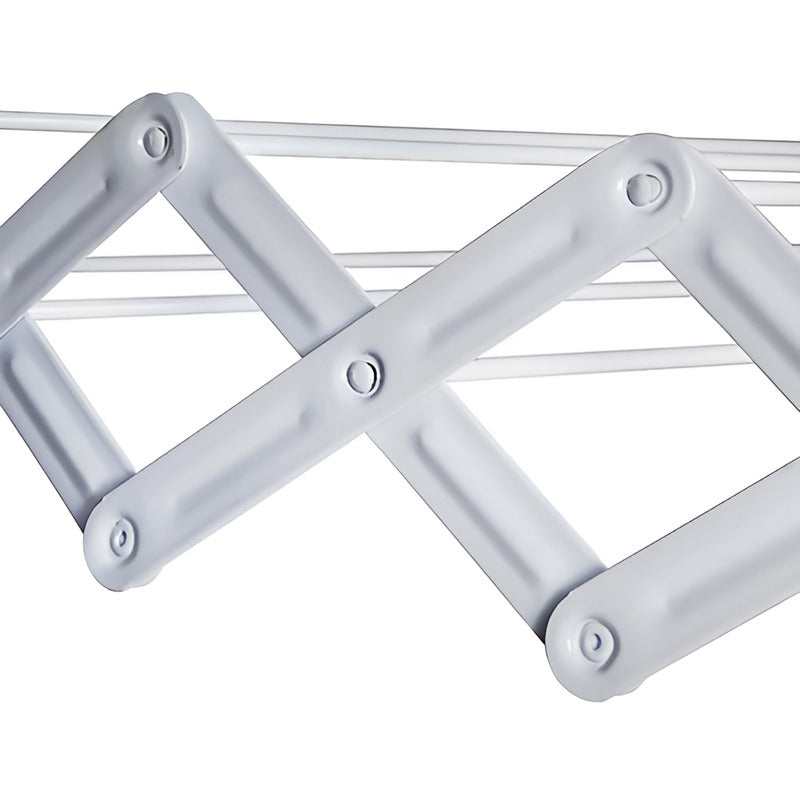 Tendedero Tender Mor De Pared Ropa Plegable Acero 1 Metro Blanco