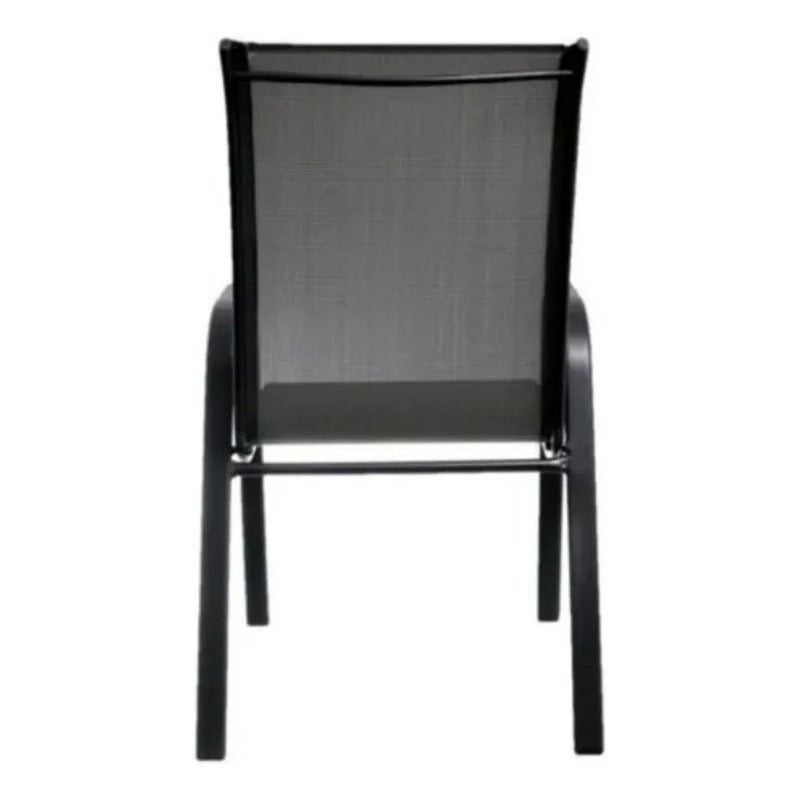 Silla Jardín Reposera Apilable Hogar Country Diseño Elegante Gris