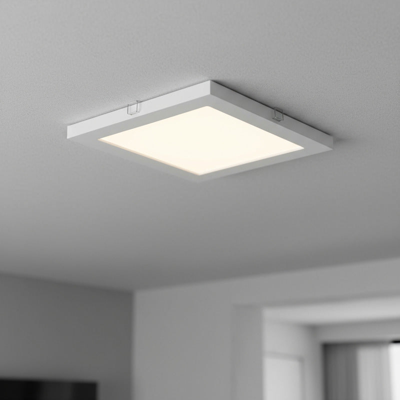 Plafon Cuadrado Led Embutible 18w Luz Calida Blanco Cálido