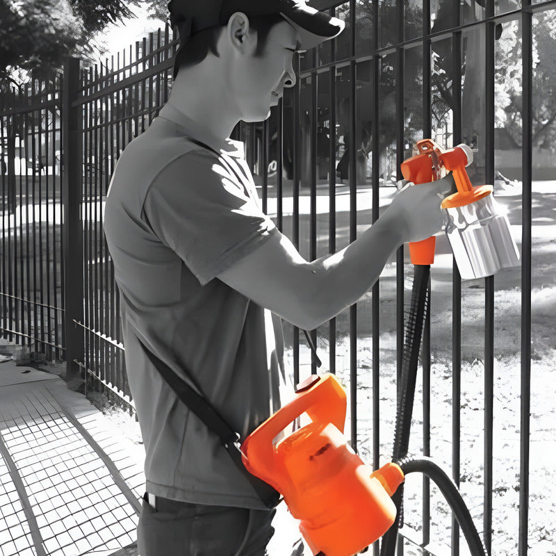 Pistola De Pintar Hvlp Electrica 450 W Exahome Boquilla Max Color Naranja Oscuro