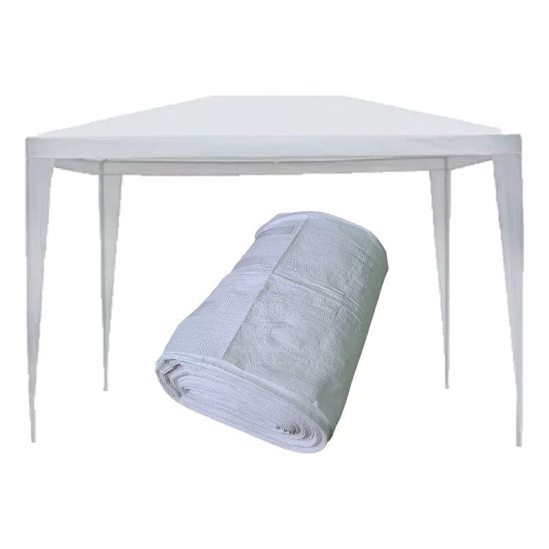 Repuesto Techo Rafia Gazebo Exahome 6x3 2° Selección Remplaz Blanco