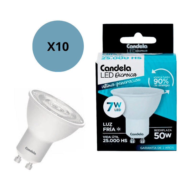 Dicroica Lampara Led Aluminio Pvc  Tienda Oficial Blanco Frío