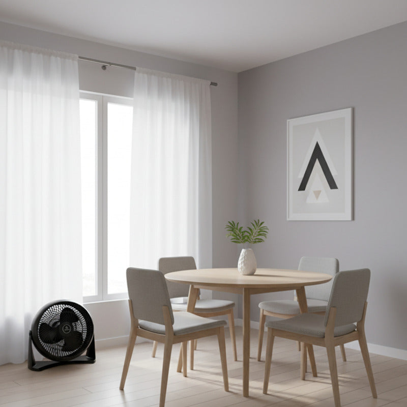 Ventilador Turbo 12  Exahome Piso Pared Hogar Oficina Mejor 76.2 Cm 50hz Negro Negro Pvc 5