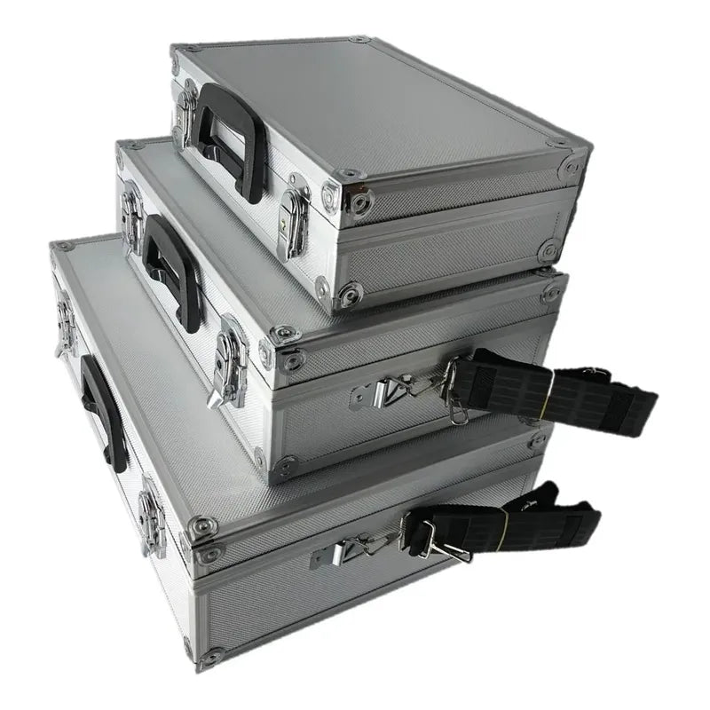 Maletin Aluminio 33 Con Llaves Caja De Herramienta Notebook Color Gris