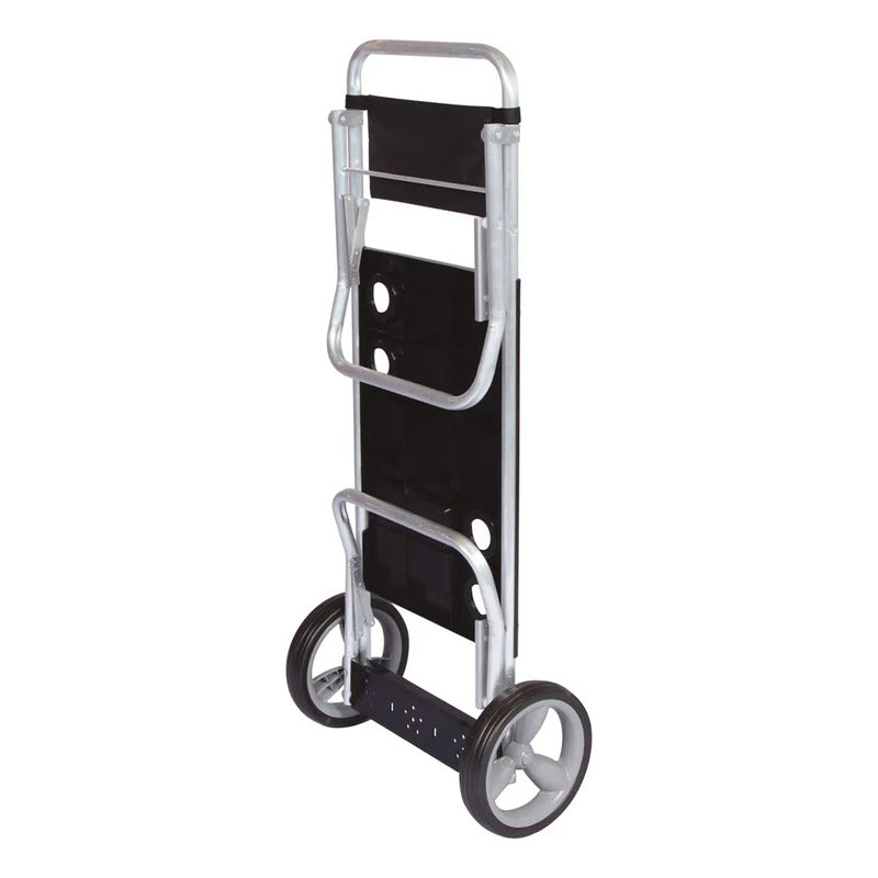 Combo 2 Reposeras 5 Posiciones + Carro Playero Camping Playa Color Negro