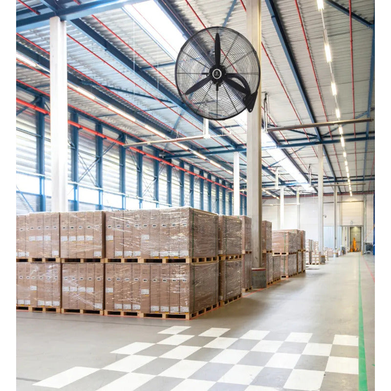 Ventilador Exahome Industrial 30 Pulgadas Pie Pared 200w Can 75 Cm Negro Metal 3