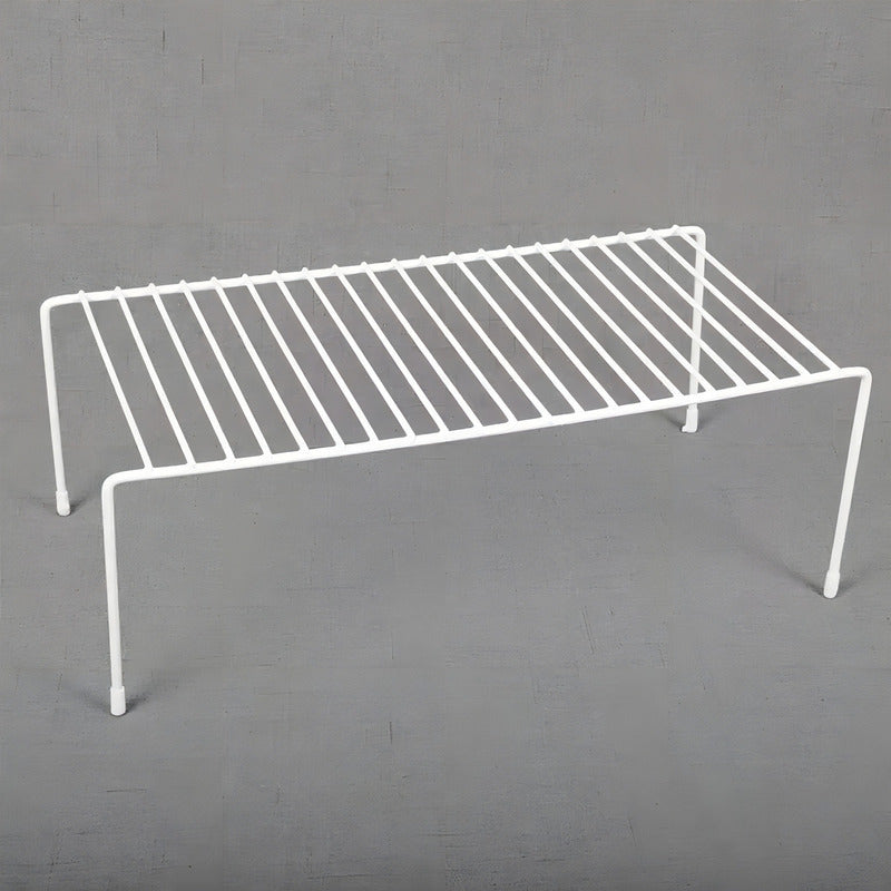 Organizador Alzada Alacena Exahome Metal Estante Reforzado Color Blanco