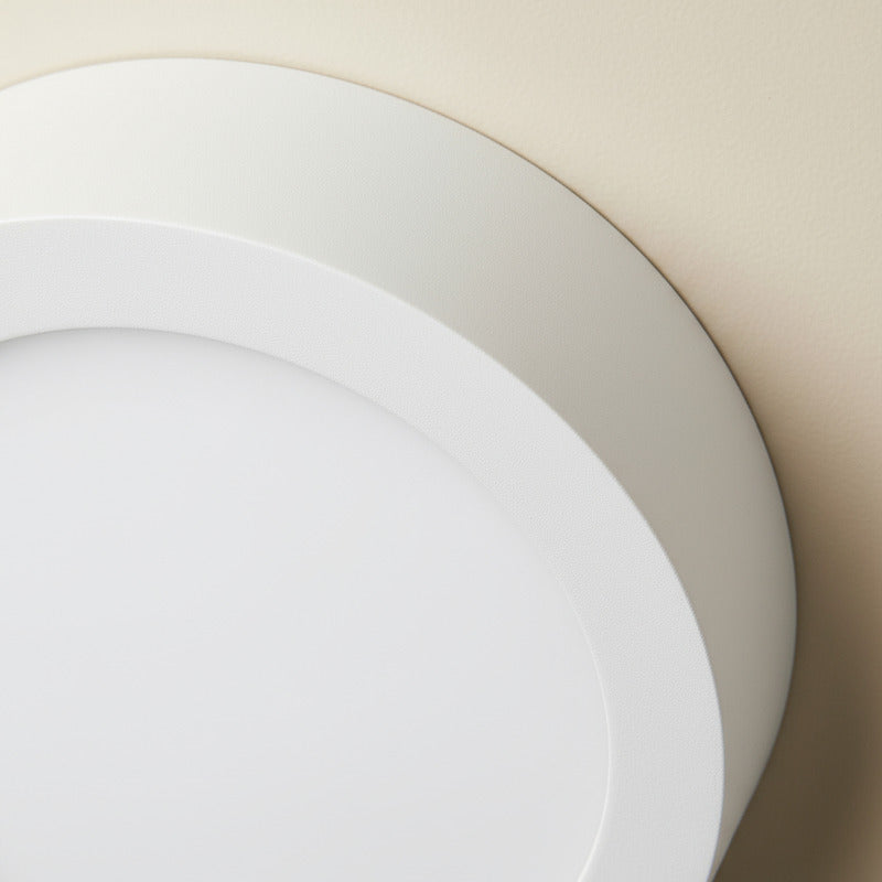 Plafon Redondo Con Base Circular 18w Luz Fria Blanco