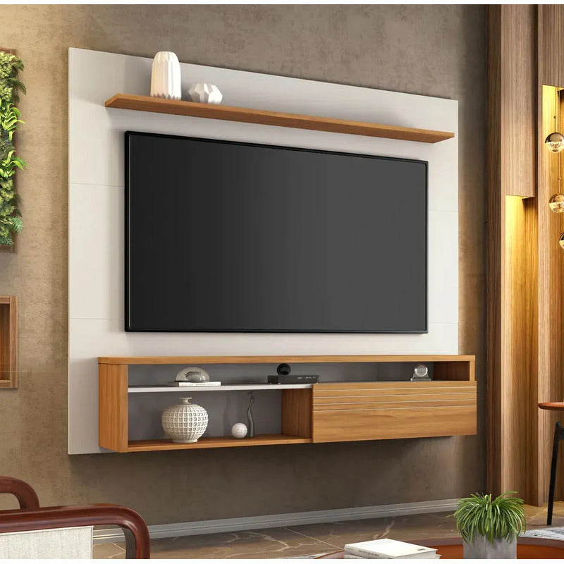 Rack Tv Con Panel Premium Exahome 65 Pulgadas Exclusivo Blanco