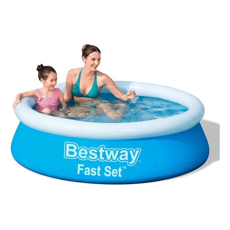Pileta Inflable Redonda Bestway Fast Set 57392 1.83m X 51cm Azul
