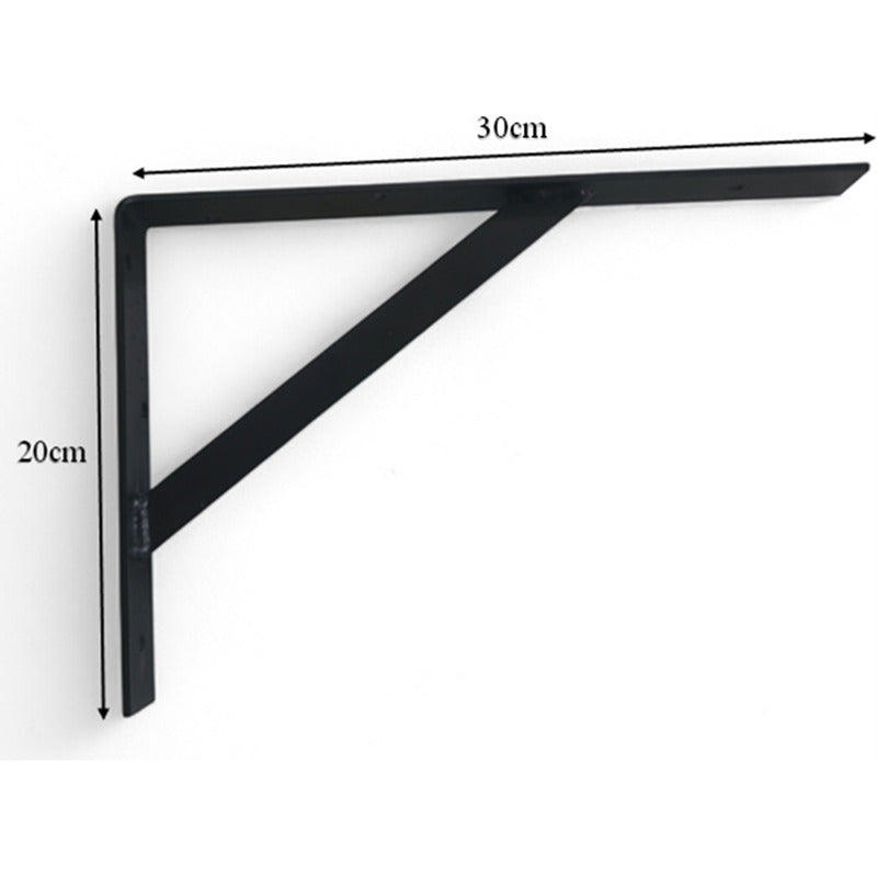 2 Ménsulas Exahome 30cm Reforzada Travesaño Estante Repisa