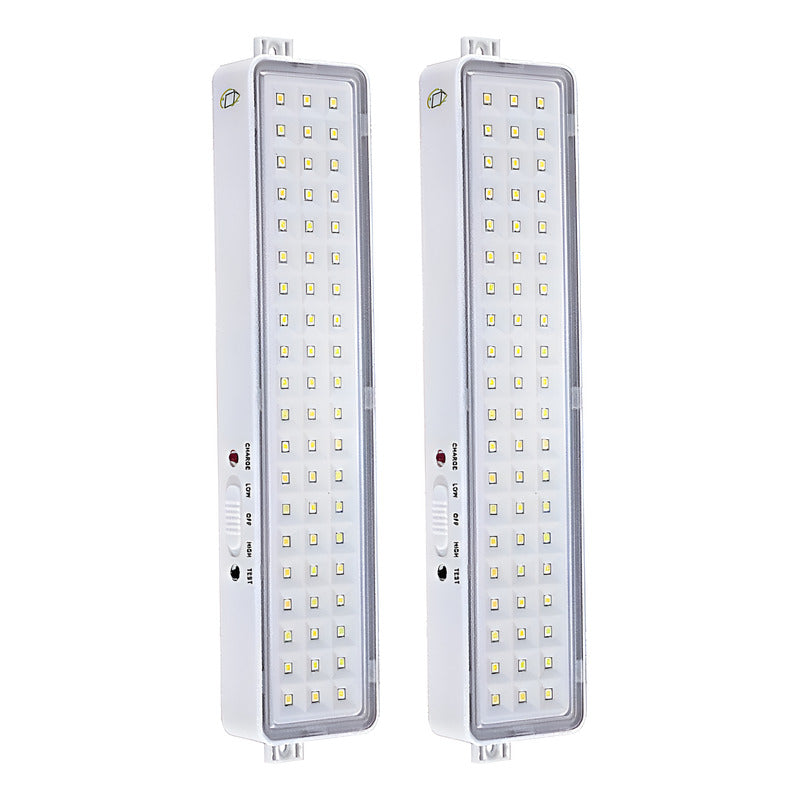 Pack 2 Luz De Emergencia Bateria Recargable 60 Led Industria Blanco