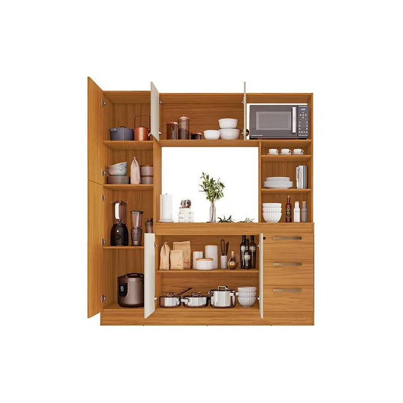 Mueble De Cocina Aparador Completo Multiuso Bajo Mesada Roble