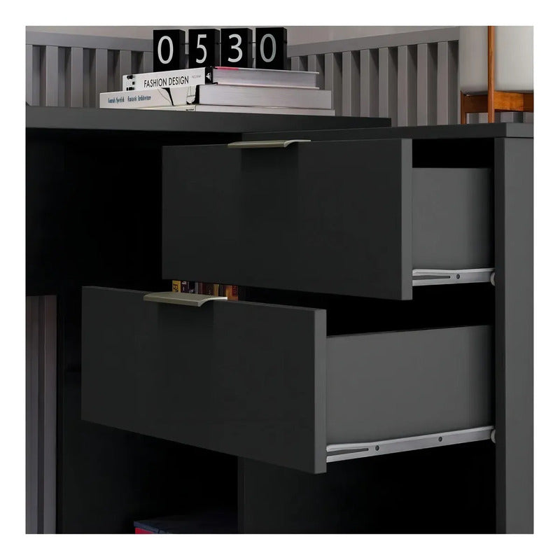 Escritorio Articulado Mesa De Computación Con Extension Negro