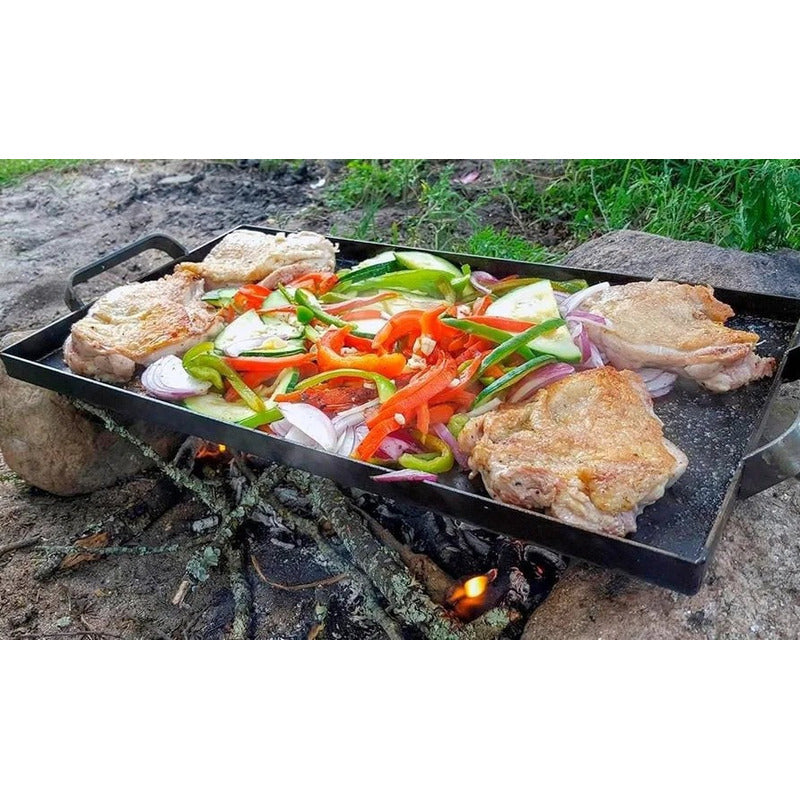 Plancha Bifera 2 Hornallas Exahome Cocina Parrilla Plancha Color Negro