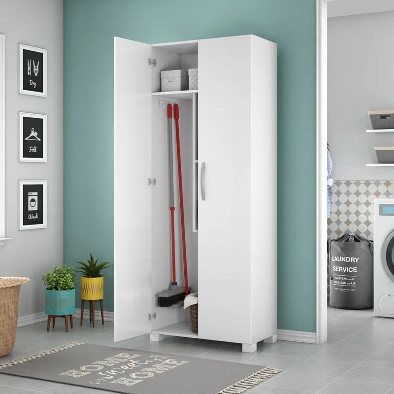 Organizador Escobero Exahome Despensero Cocina Diseño Unico Blanco