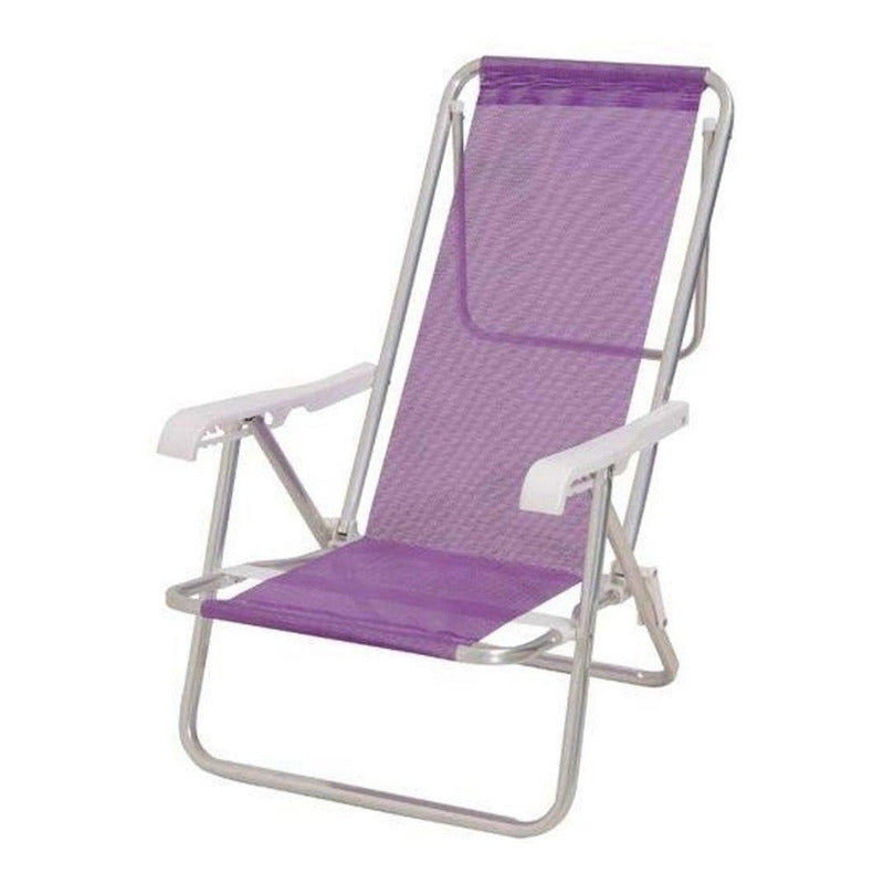 Silla Reposera Aluminio Sannet 8 Posiciones Playa Jardin