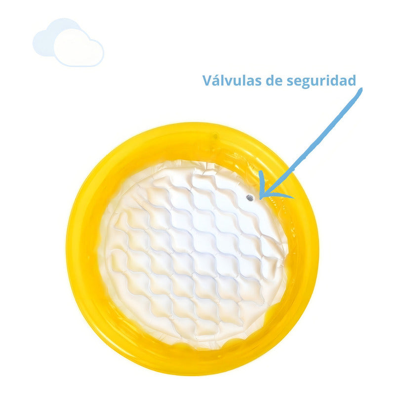 Pileta Inflable Redonda Bestway Kiddie Pool 51112 De 64cm X 25cm 26l Amarilla Amarillo