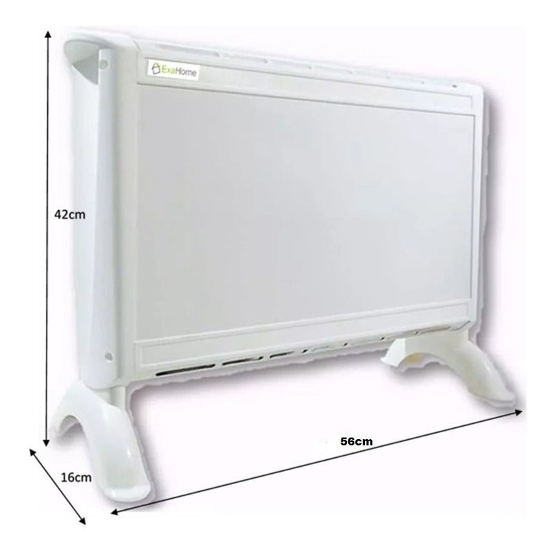 Combo 2 Calefactor Electrico Panel Estufa Exahome Calefaccio Blanco