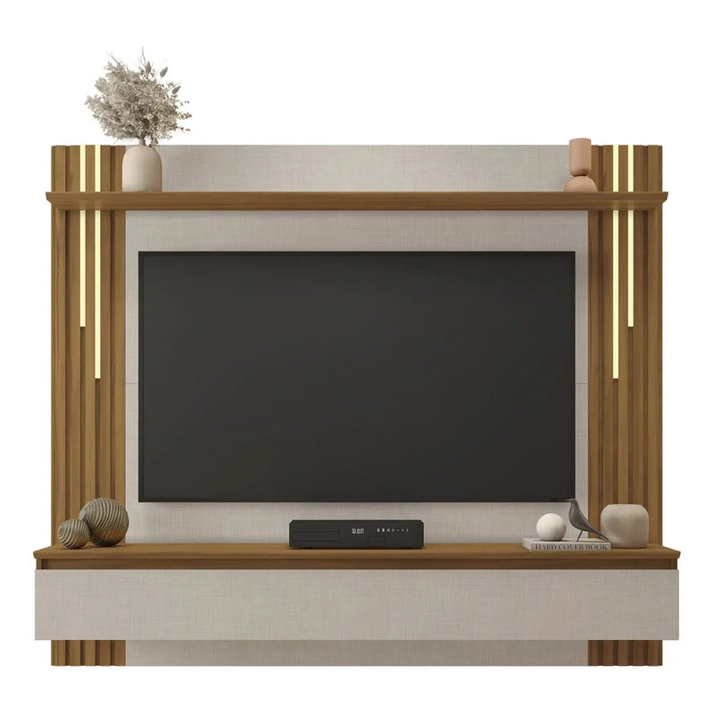 Rack Tv Panel Premium Exahome Mueble Televisión Exclusivo Blanco