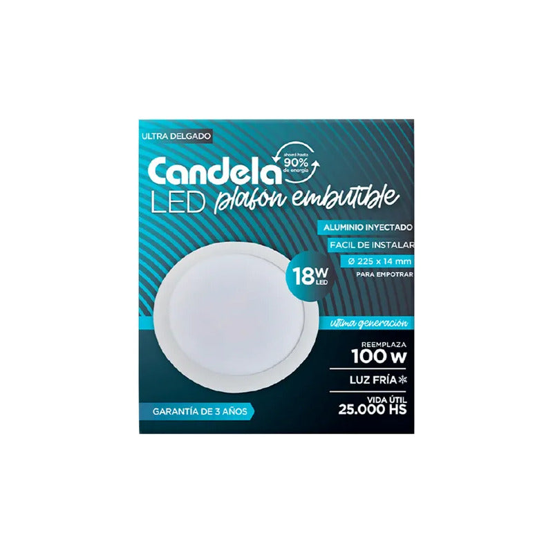 Plafon Panel Led Embutible Redon Tienda Oficial Blanco Frío
