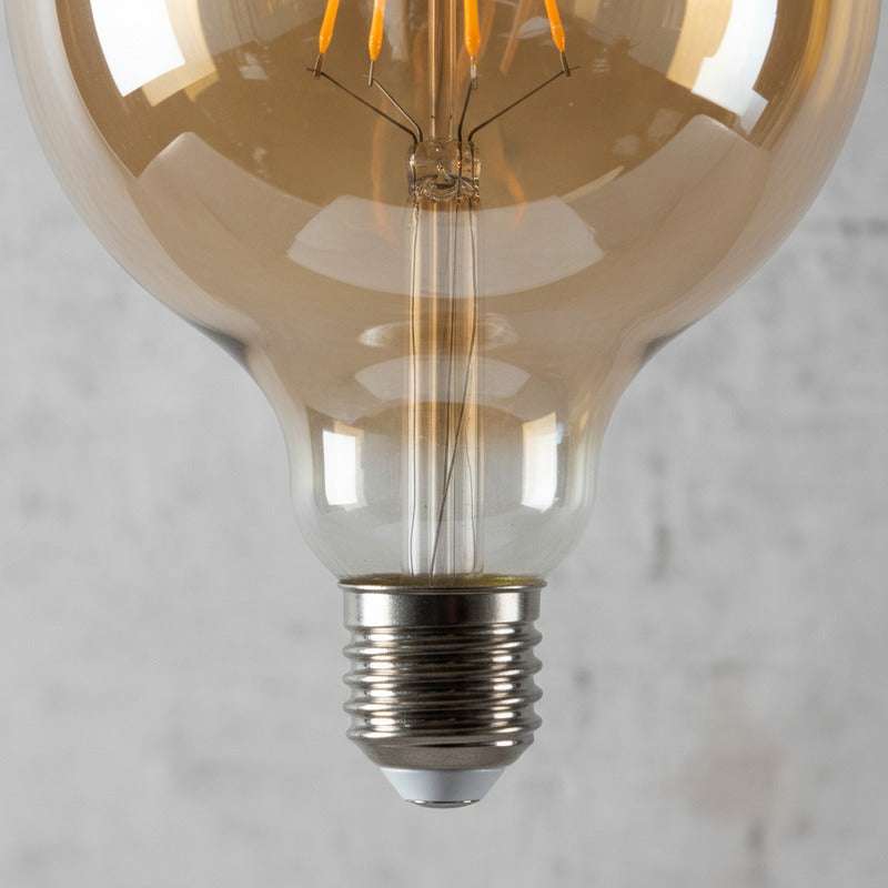 Lampara Globo Foco Led Filamento Ambar 6w Ámbar